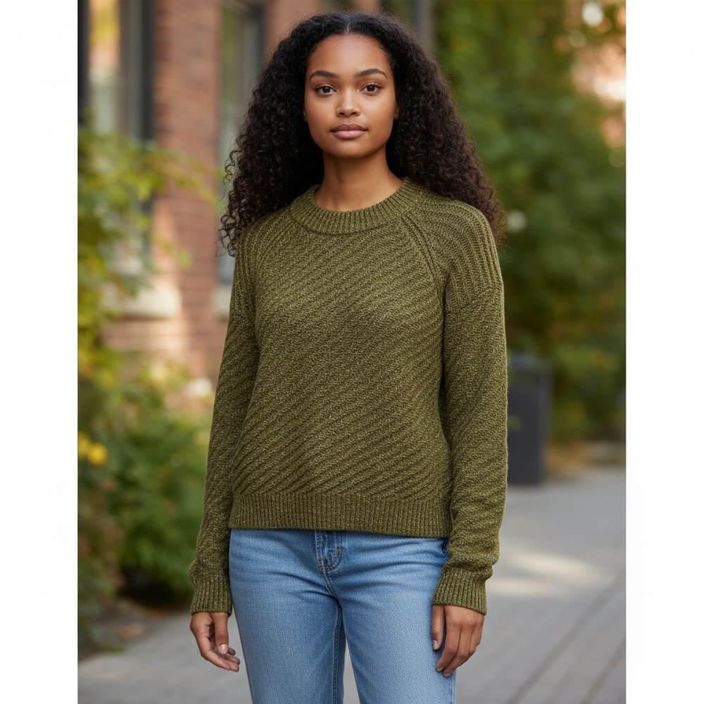 Universal Thread Green Chunky Knit Cabincore‎ Sweater, M